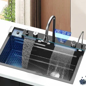 Multifunctional Kitchen Waterfall Sink Digital