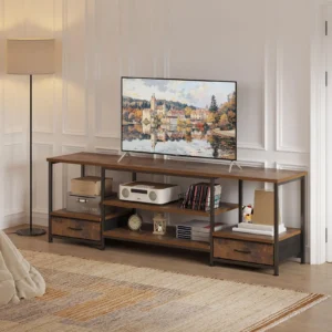 Wooden Tv Stand Shelf 2 Storage