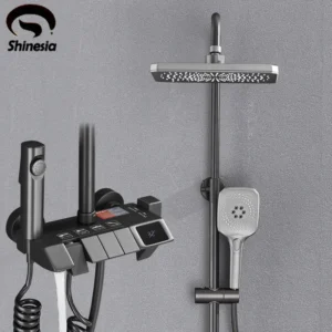Rainfall Bathroom Shower System Set Digital Piano Key
