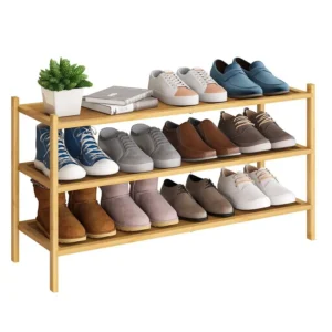 3Tier Bamboo Extended Shoe Rack