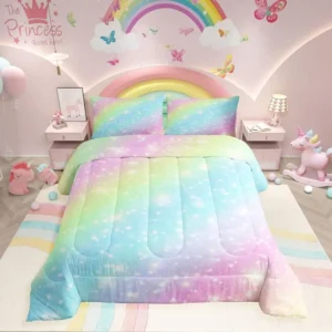 Rainbow Bedding Set for Kids