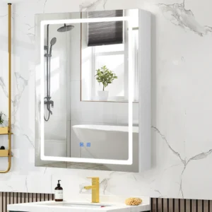 Bathroom Medicine Cabinet with LED Lights and Mirror