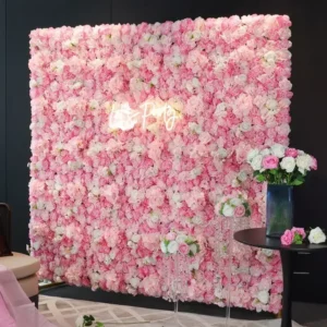 Artificial Flowers Roses Wall Panel 3D